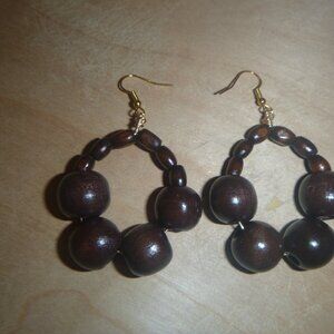 Afrocentric Earrings / Beaded Earrings / Wooden Earrings / Handcrafted Earrings